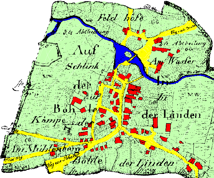 Karte von 1829
